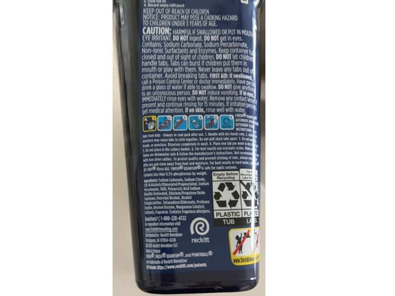 Finish Quantum Dishwasher Pods, 21.1 oz/600 g, 48 Count