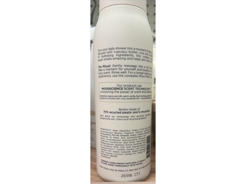 Being Frenshe Moon Milk Nourishing Body Wash, Warmth & Gratitude, 14 fl oz/414 mL