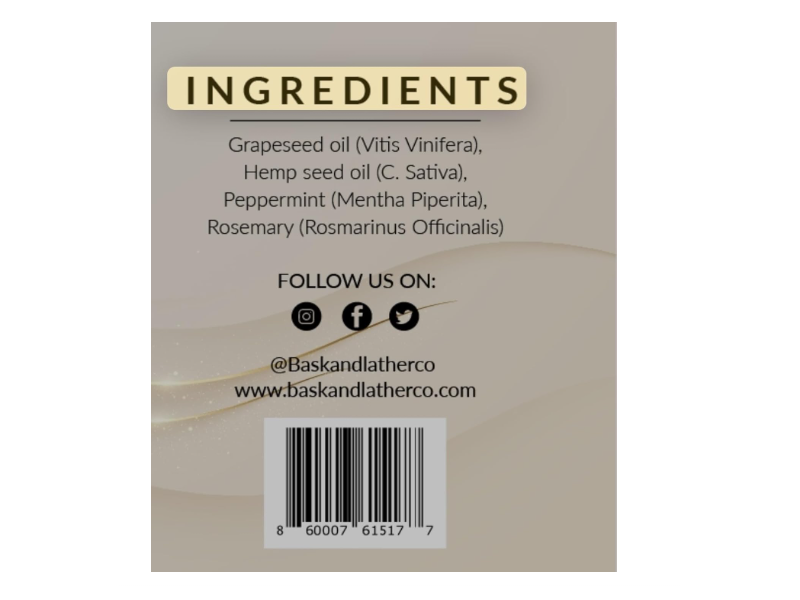 Bask & Lather Scalp Stimulator Hair Growth Oil, 4 fl oz/118 mL