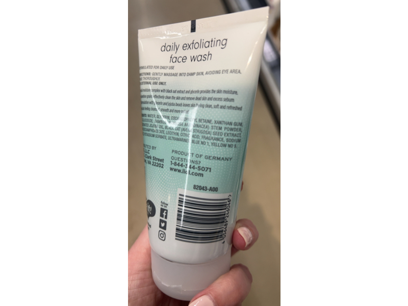 Lidl Daily Exfoliating Face Wash, Bamboo, 5 fl oz/150 mL