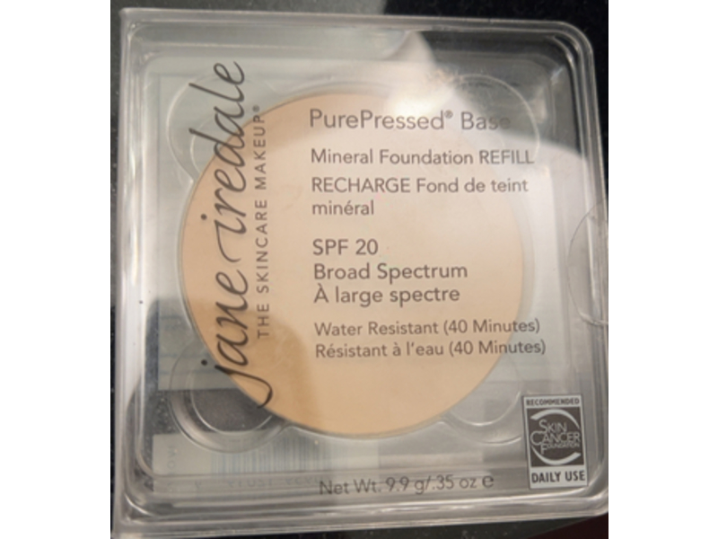 Jane Iredale Pure Pressed Base Mineral Foundation, Ivory, 35 oz/9.9 g