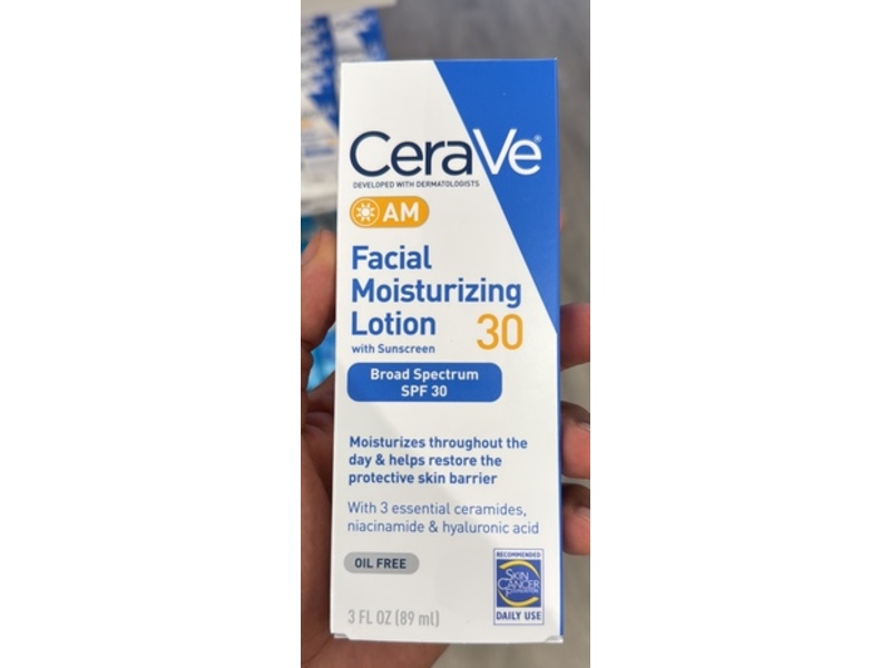 CeraVe AM Facial Moisturizing Lotion, SPF 30, 3 fl oz|89 mL