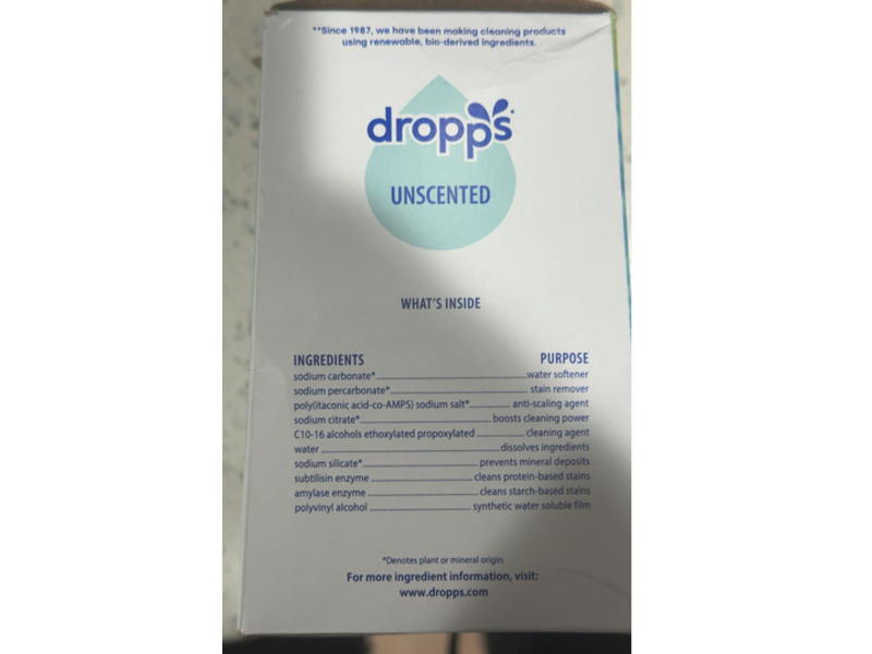 Dropps UltraWash Dishwasher Detergent Pods, Unscented, 10.15 oz/288 g, 32 Count