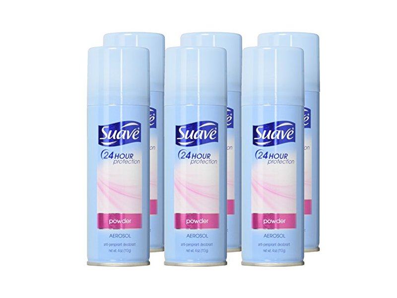 Suave Anti-Perspirant Powder Deodorant Spray, 6 Count