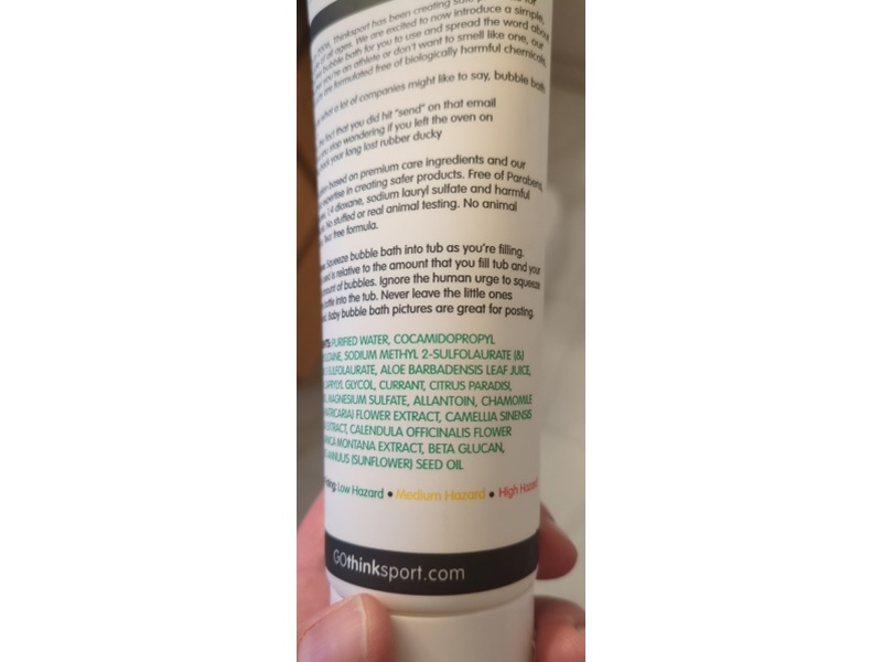 Thinksport Bubble Bath Epsom Salt, 8 oz/237 mL