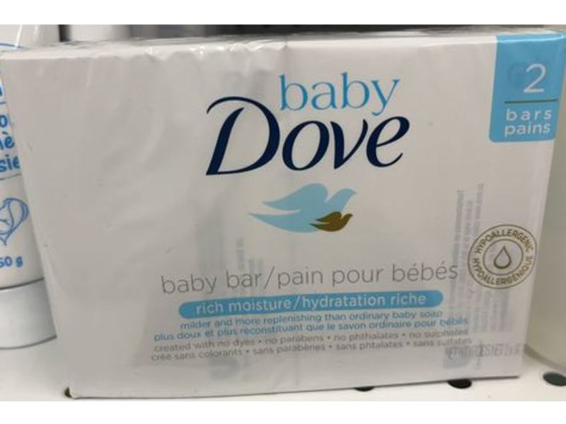 Baby Dove Baby Bar, Rich Moisture, 90 g, 2 Count