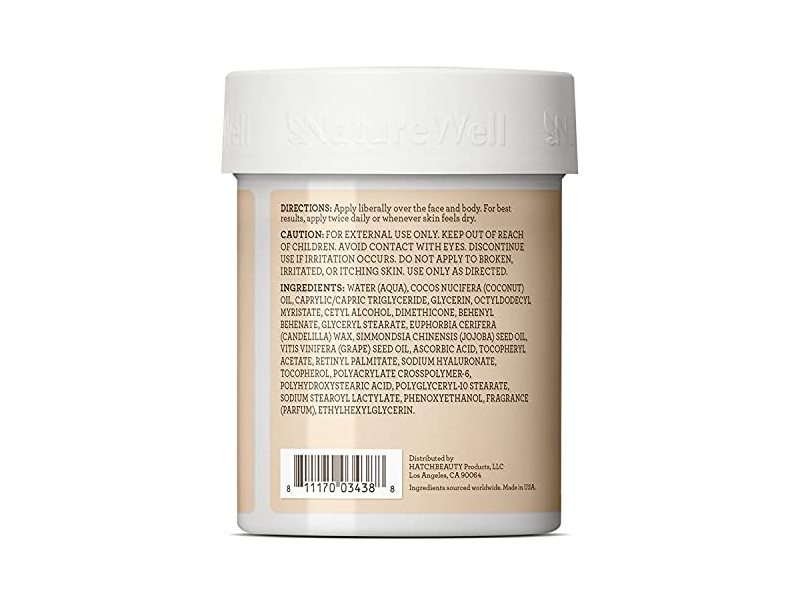 NatureWell Extra Virgin Coconut Oil Moisturizing Cream, 16 oz/454 g