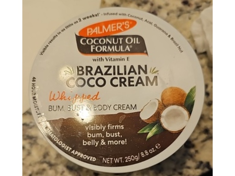 Palmer's Brazilian Coco Cream, Coconut Oil + Vitamin E, 8.8 oz/250 g
