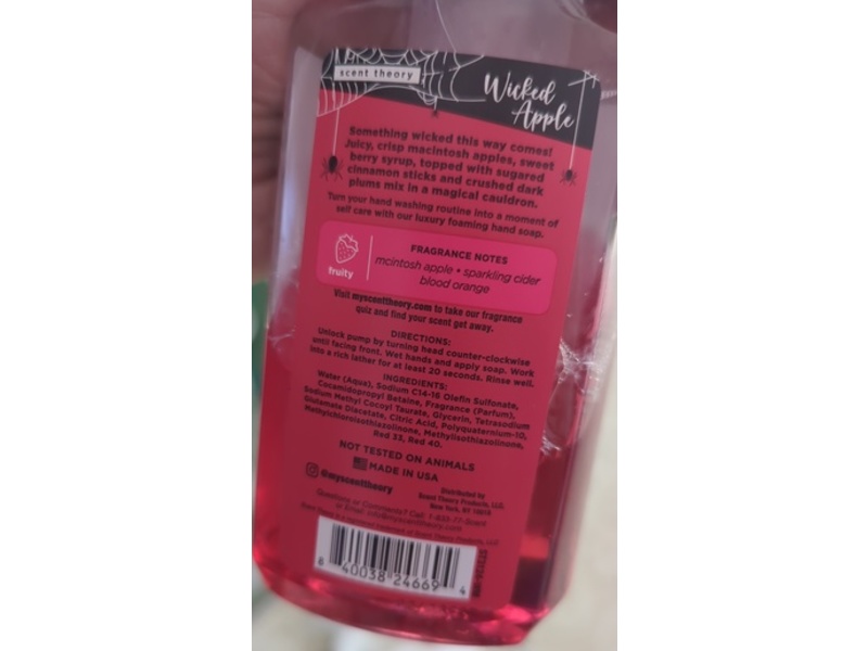Scent Theory Foaming Hand Soap, Wicked Apple, 11 fl oz/325 mL