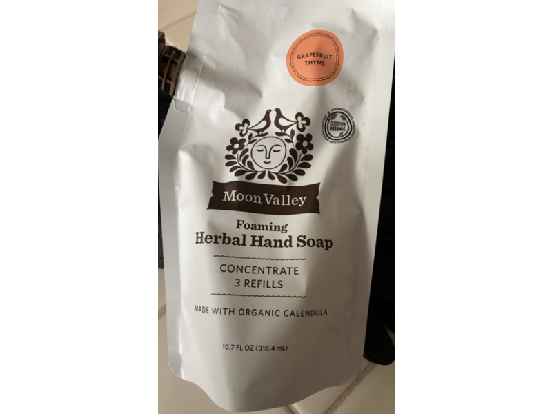 Moon Valley Organics Foaming Herbal Hand Soap, Grapefruit Thyme, 10.7 fl oz/316.4 mL