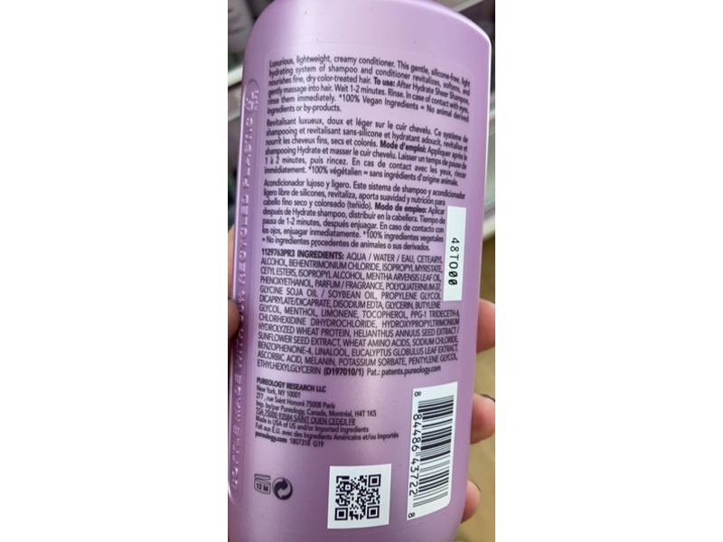 Pureology Hydrate Sheer Conditioner, 9 fl oz/266 mL