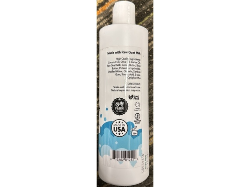 O My! Goat MilkBody Wash, Fragrance Free, 12 fl oz/340 g