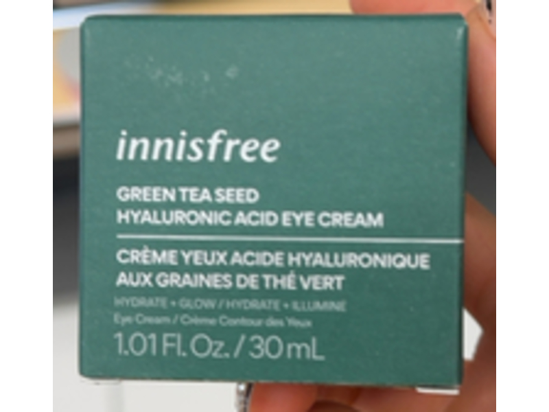 Innisfree Hyaluronic Acid Hydrating Eye Cream, Green Tea, 1.01 fl oz/30 mL