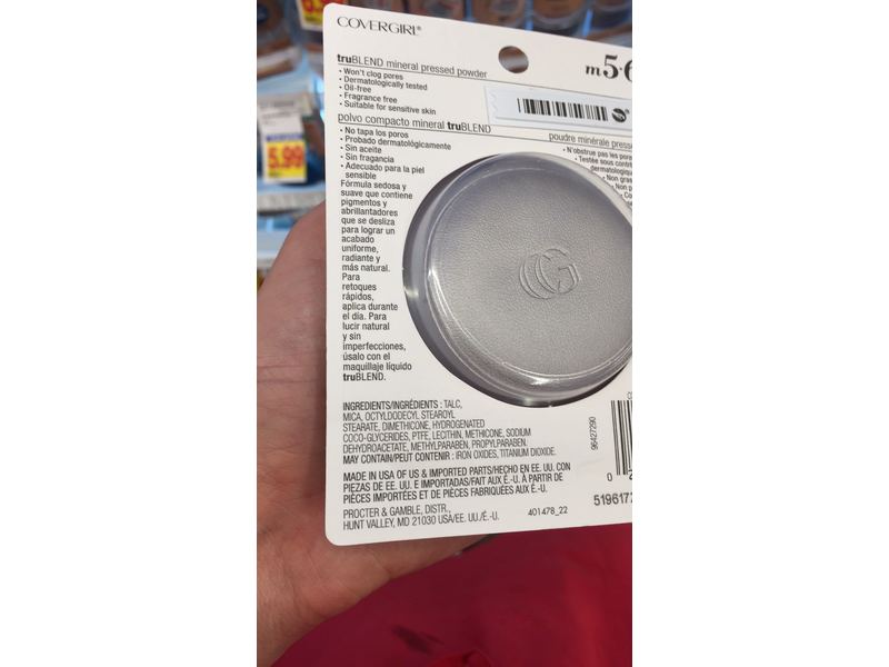 CoverGirl TruBlend Pressed Powder, Translucent Medium, 0.39 oz/11 g