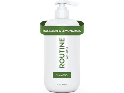 Routine Wellness Shampoo, Rosemary & Lemongrass, 14 oz/414 mL