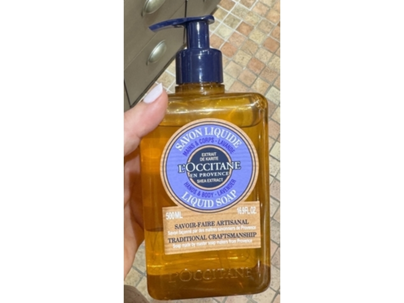 L'Occitane En Provence Hand & Body Liquid Soap, Shea Extract & Lavender, 16.9 fl oz/500 mL