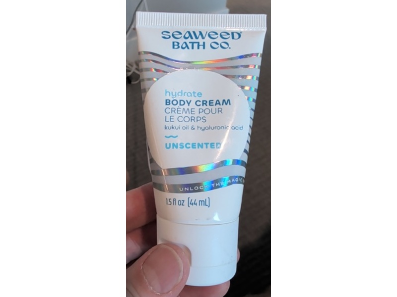 Seaweed Bath Co. Hydrate Body Cream, Kukui Oil & Hyaluronic Acid, 1.5 fl oz/44 mL