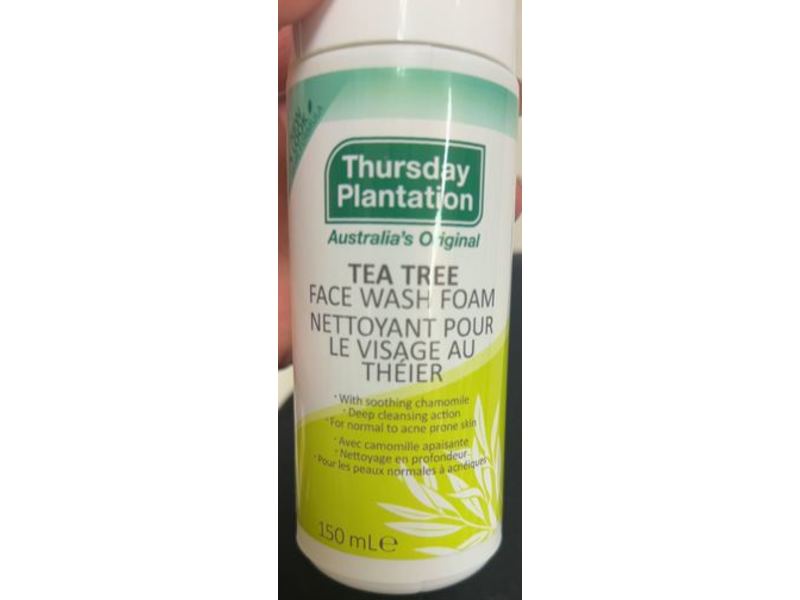 Thursday Plantation Face Wash Foam, Tea Tree, 150 mL