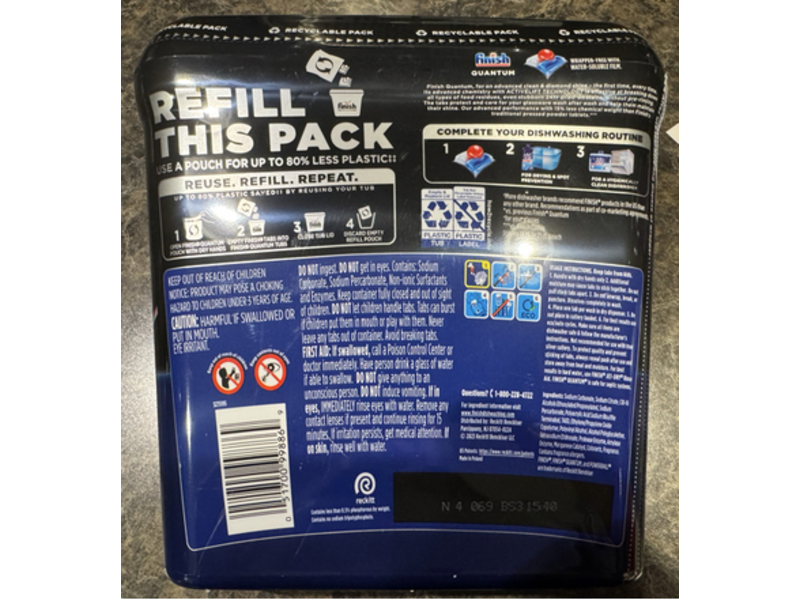 Finish Powerball Quantum Automatic Dishwasher Detergent Tabs, 15.8 oz/450 g, 36 Count