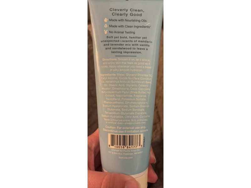 Foxly Moisturizing Body Lotion, Midnight Vanilla, 8 fl oz/236 mL