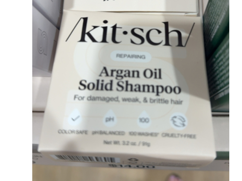 Kitsch Repairing Argan Oil Solid Shampoo Bar, 3.2 oz/91 g
