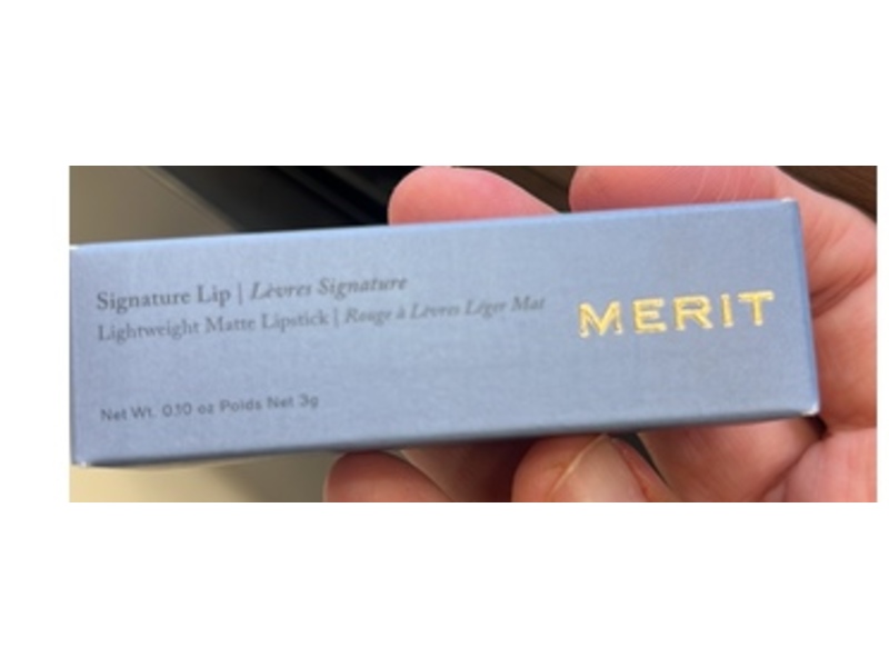 Merit Signature Lightweight Lipstick, Vermillion, 0.10 oz/3 g