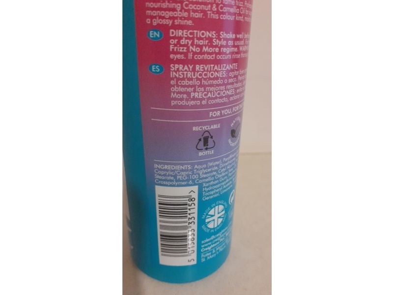 Creightons Instant Curls Revitalising Spray, Coconut & Camellia Oil, 5. 07 fl oz/150 mL