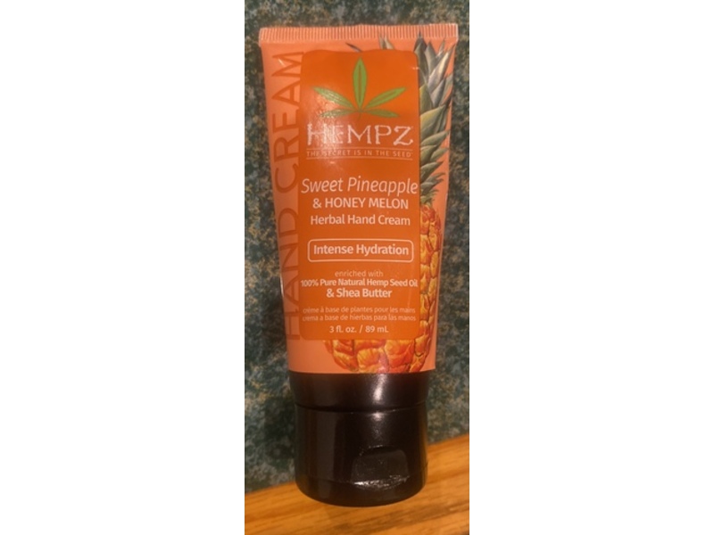 Hempz Herbal Hand Cream, Sweet Pineapple & Honey Melon, 3 fl oz/89 mL