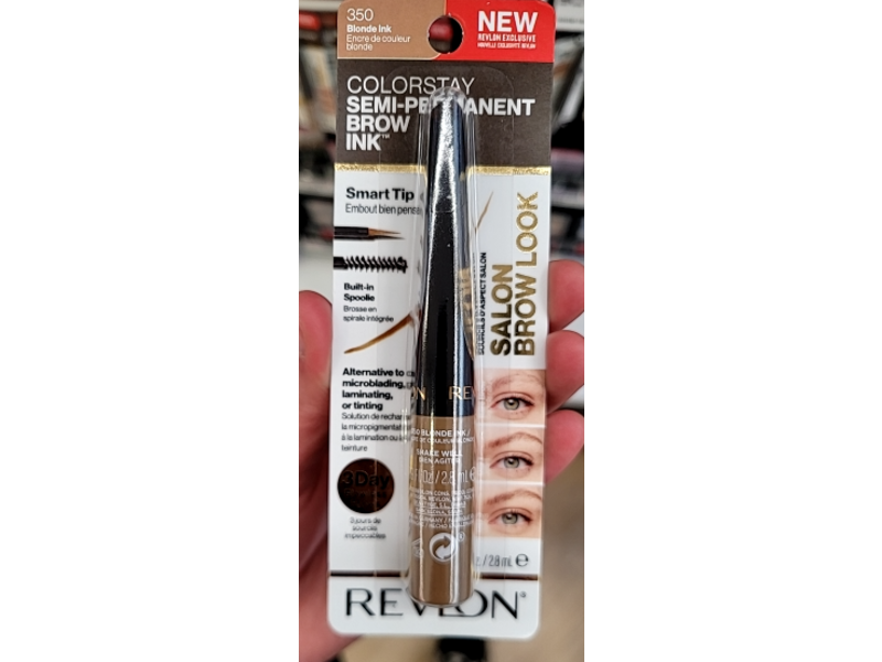 Revlon Colorstay Semi-Permanent Brow Ink, 350 Blonde Ink, 0.09 fl oz/28 mL