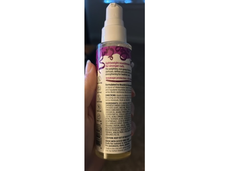 Not Your Mother's Strengthening Curl Talk Oil, Defrrizzers& Define, 3.3 fl oz/100 mL, Pack Of 2