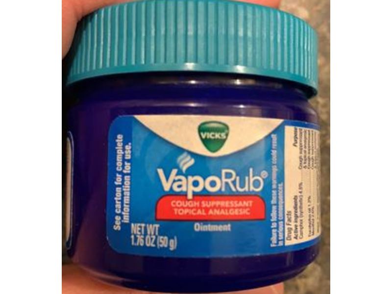 Vicks Vapo Rub Cough Suppressant Ointment, 1.76 oz/50 g