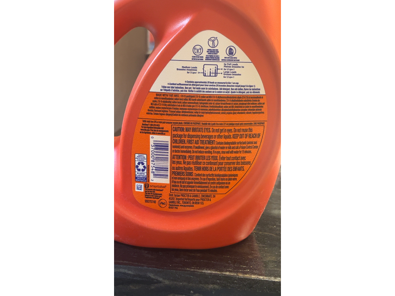 Tide + Bleach Alternative Clean Liquid Laundry Detergent, 29 Loads, 46 fl oz/1.36 L