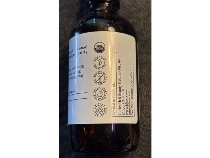 HBNO Organic Rose Floral Water, 4 fl oz/120 mL