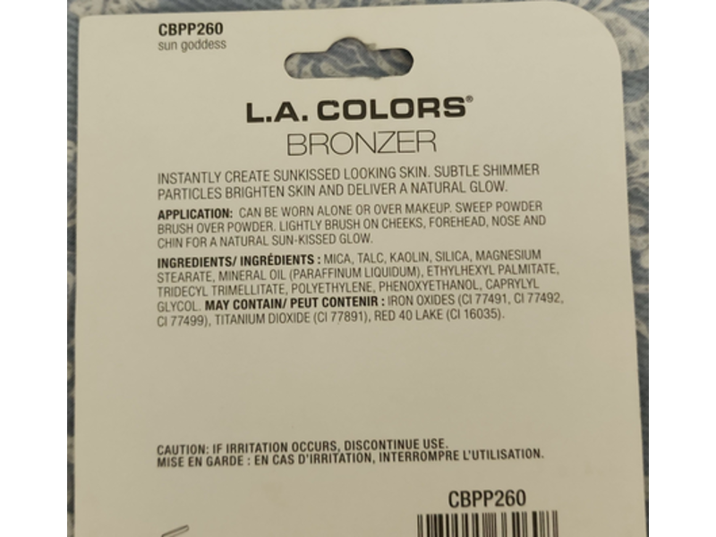 L.A. Colors Bronzer, CBPP260 Sun Goddess, 0.28 oz/8 g