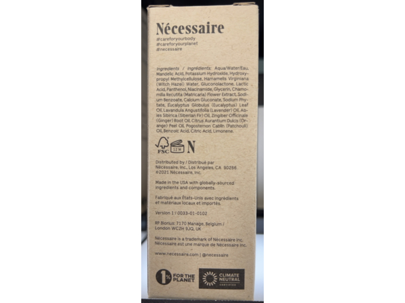 Necessaire The Deodorant Gel, Eucalyptus, 1.7 fl oz/50 mL