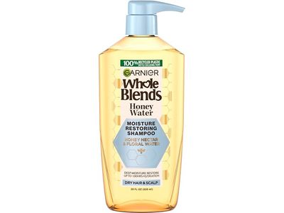 Garnier Whole Blends Moisture Restoring Shampoo, Honey Water, 28 fl oz/828 mL