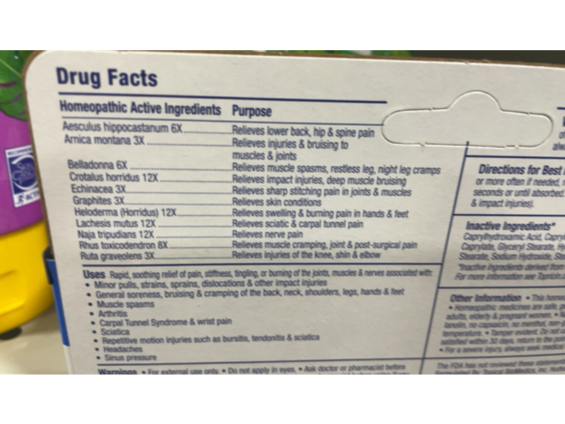 Topricin Pain Relief Cream, 2 fl oz/60 mL, Pack Of 2