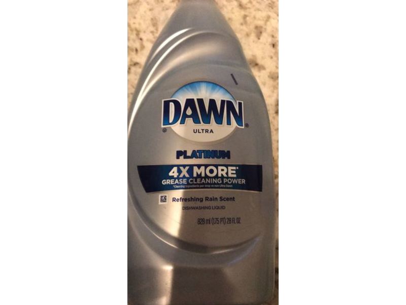 Dawn Ultra Platinum Dishwashing Liquid, Refreshing Rain Scent, 28 fl oz/828 mL