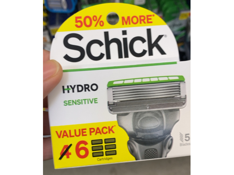 Schick Hydro Cartridges, Sensitive, 5 Blades