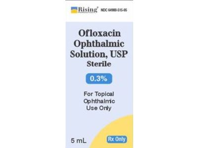 Ofloxacin Ophthalmic Solution 0.3%, 10 mL, Rising (Rx)
