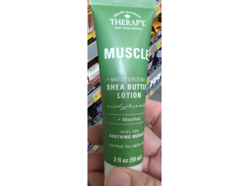 Village Naturals Therapy Muscle Moisturizing, Shea Butter Lotion, Eucalyptus Mist + Menthol, 2 fl oz/59 mL, Pack OF 6