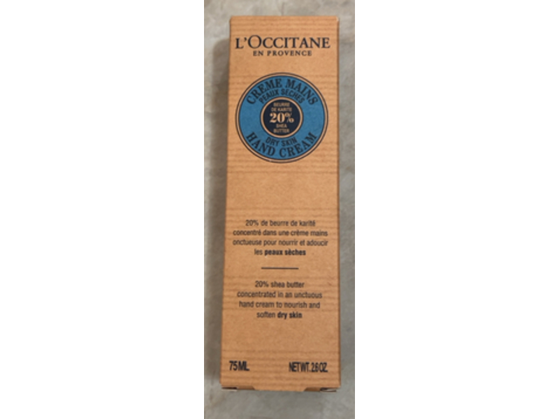 L'Occitane En Provence Hand Cream, Shea Butter, 2.6 oz/75 mL
