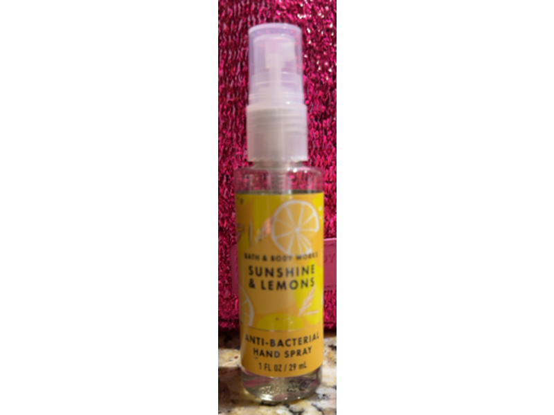 Bath & Body Works Anti-Bacterial Hand Spray, Sunshine & Lemons, 1 fl oz/29 mL