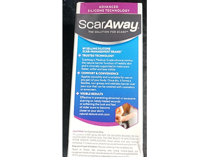 ScarAway Silicone Scar Transparent Gel, 0.71 oz/20 g
