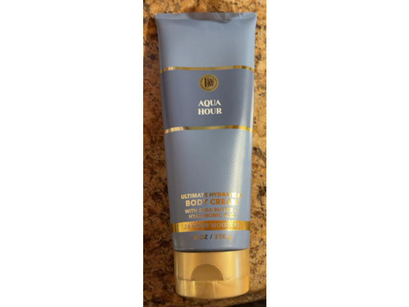 Bath & Body Works Aqua Hour Body Cream, Shea Butter + Hyaluronic Acid, 8 oz/226 g
