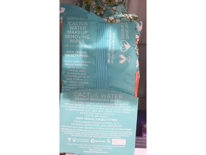 pacifica cactus water makeup remover wipes