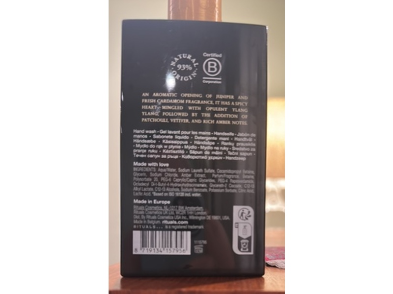 Rituals Private Collection Hand Wash, Precious Amber, 10.1 fl oz/300 mL