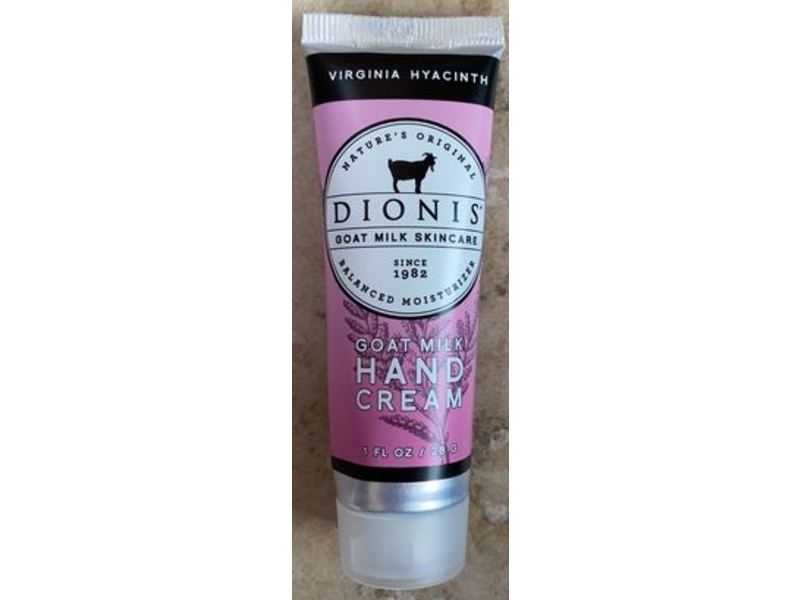 Dionis Goat Milk Skincare Hand Cream, Virginia Hyacinth, 1 fl oz/28 g