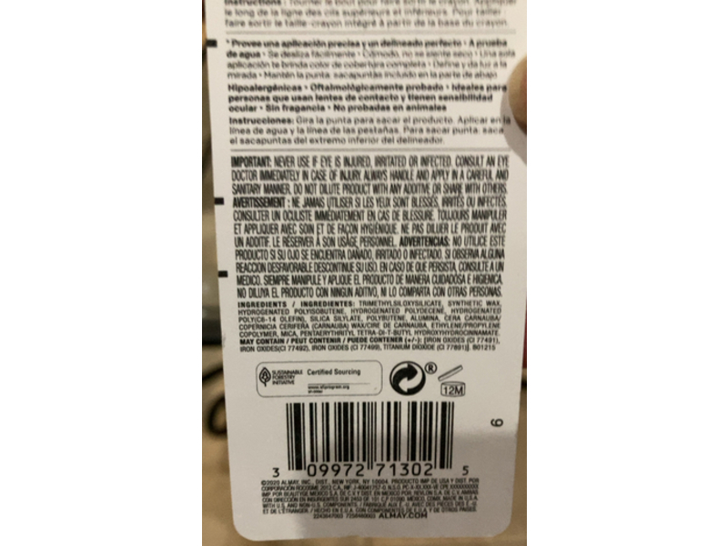 Almay Eyeliner Pencil, Brown 207, 0.01 oz, Pack Of 5