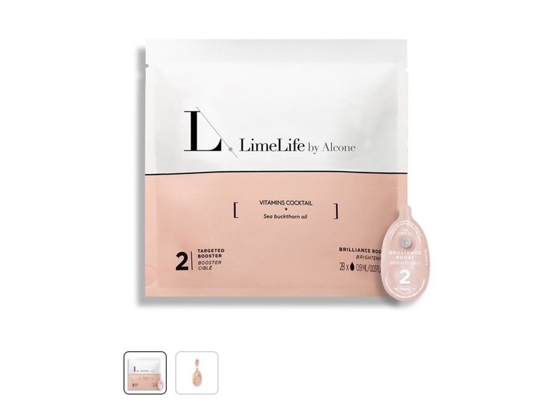 Limelife By Alcone Brilliance Targeted Booster, Vitamins Cocktails + Sea Buckthorn Oil, 0.03 fl oz/0.9 mL, 28 Count